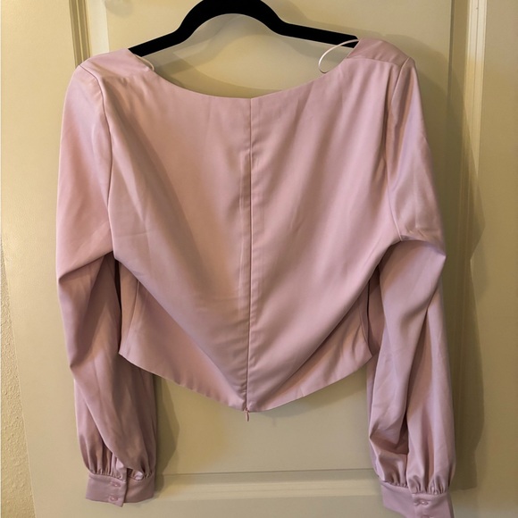 Astr Lilac Long Sleeve Blouse - Valentine’s Day, Romantic, Spring, Feminine - Picture 5 of 11